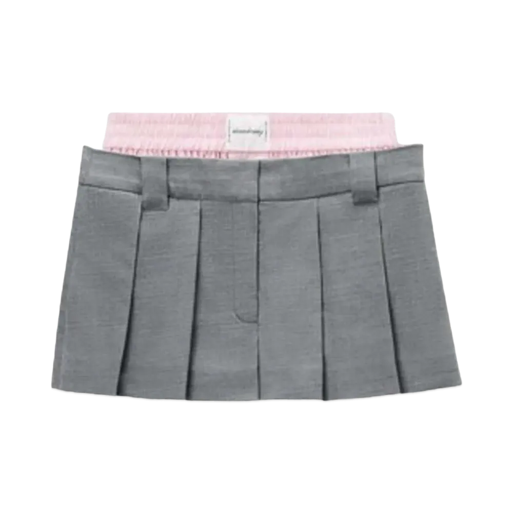 Alexander Wang Prestyle Boxer Skort "Light Heather Gray"