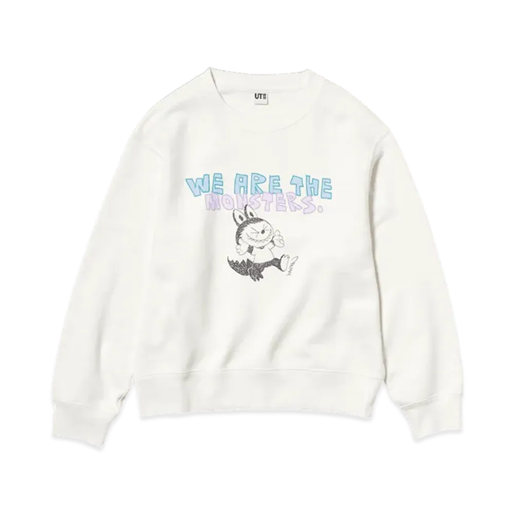 Uniqlo x POP MART THE MONSTERS (LABUBU) Sweat Shirt Girls "White"