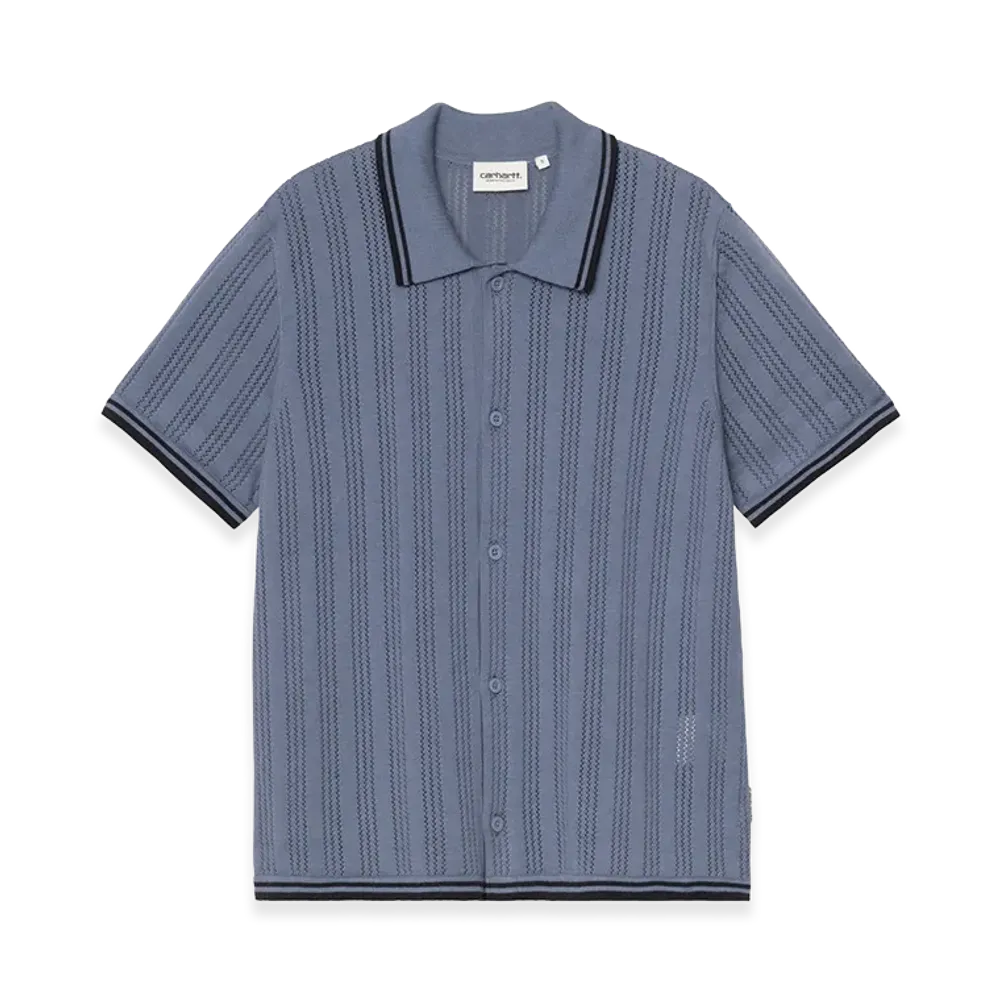 Carhartt WIP Women's S/S Ramsey Knit Shirt "Velvet Blue"