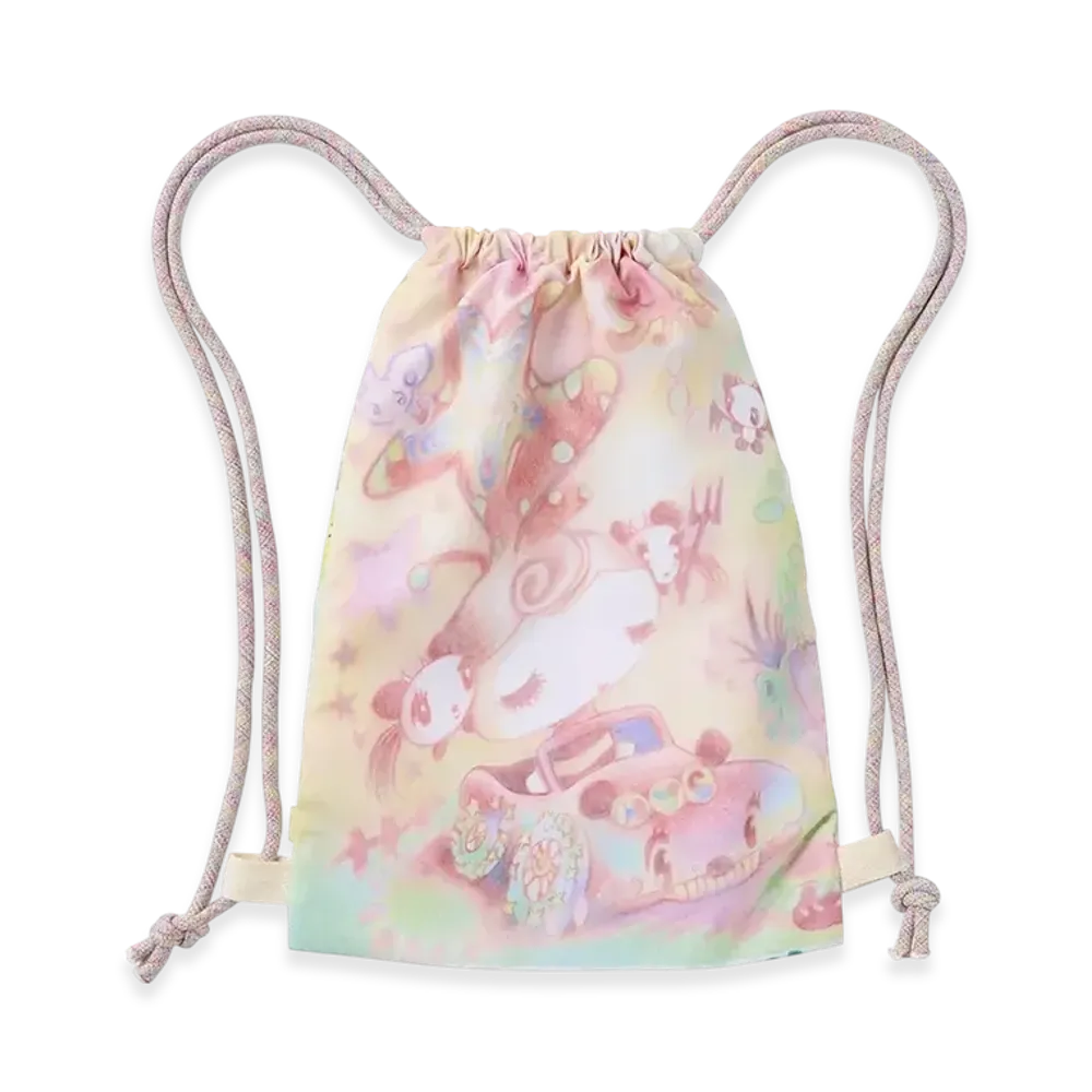 HYSTERIC GLAMOUR Double-Faced Drawstring Bag "Multi"