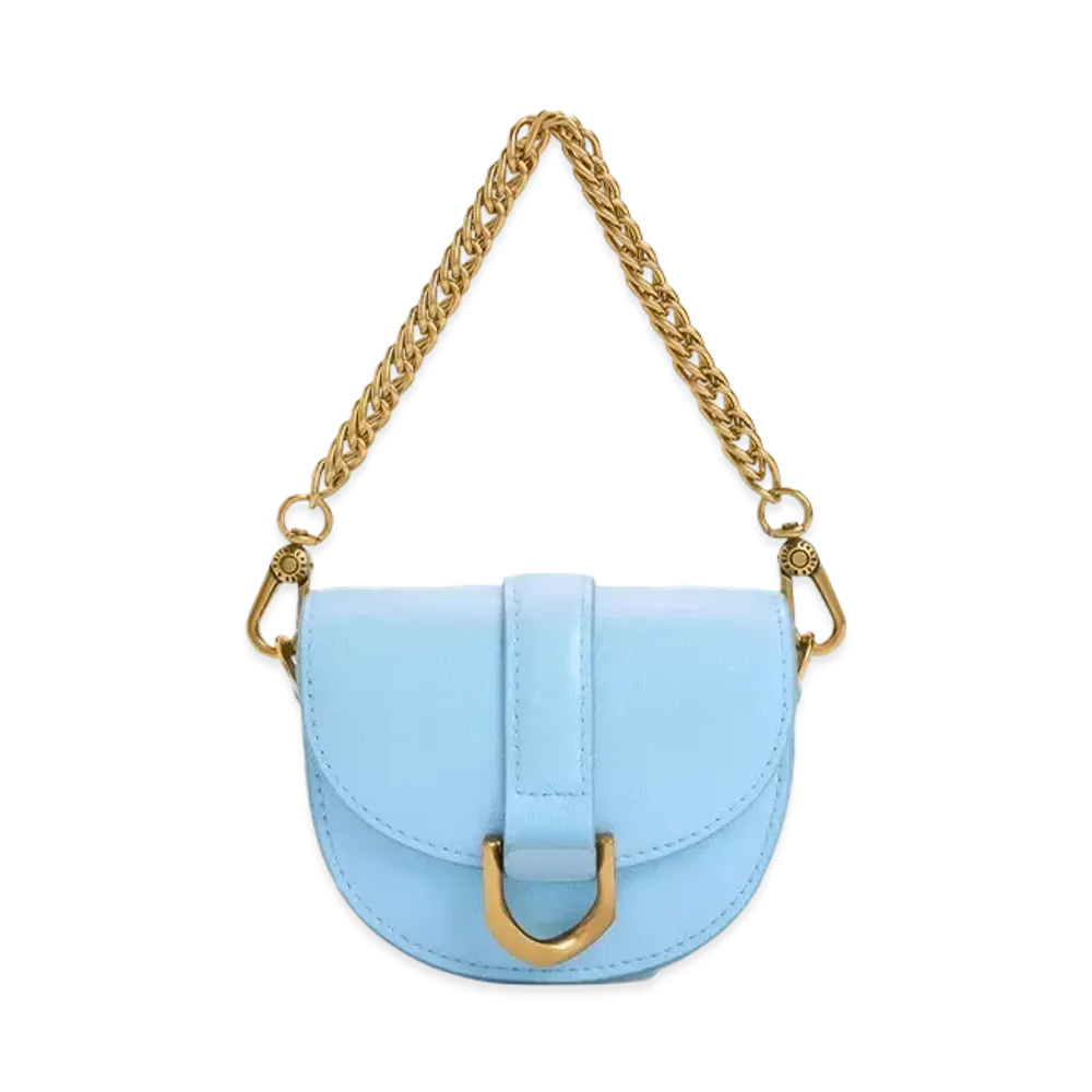 CHARLES & KEITH Micro Gavine Saddle Bag "LightBlue"