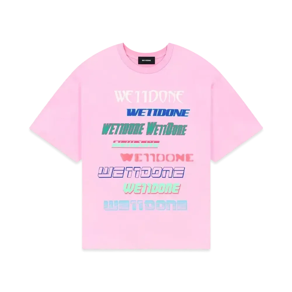 WE11DONE We11Done Multi Logo T-shirt "Light Pink"