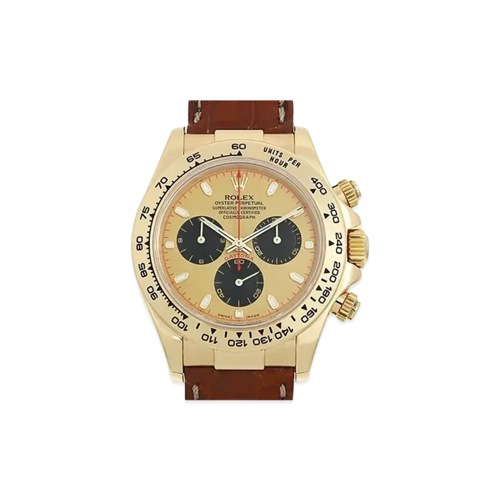 ROLEX Cosmograph Daytona "Champagne/Black/Yellow Gold" 116518