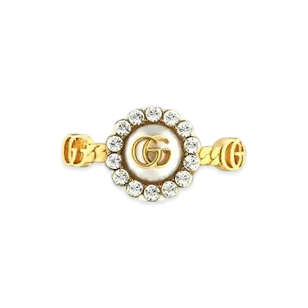 GUCCI GG Marmont Double G Flower Ring "Gold"