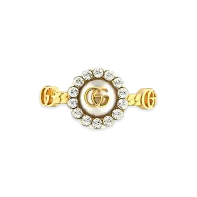 GUCCI GG Marmont Double G Flower Ring "Gold"