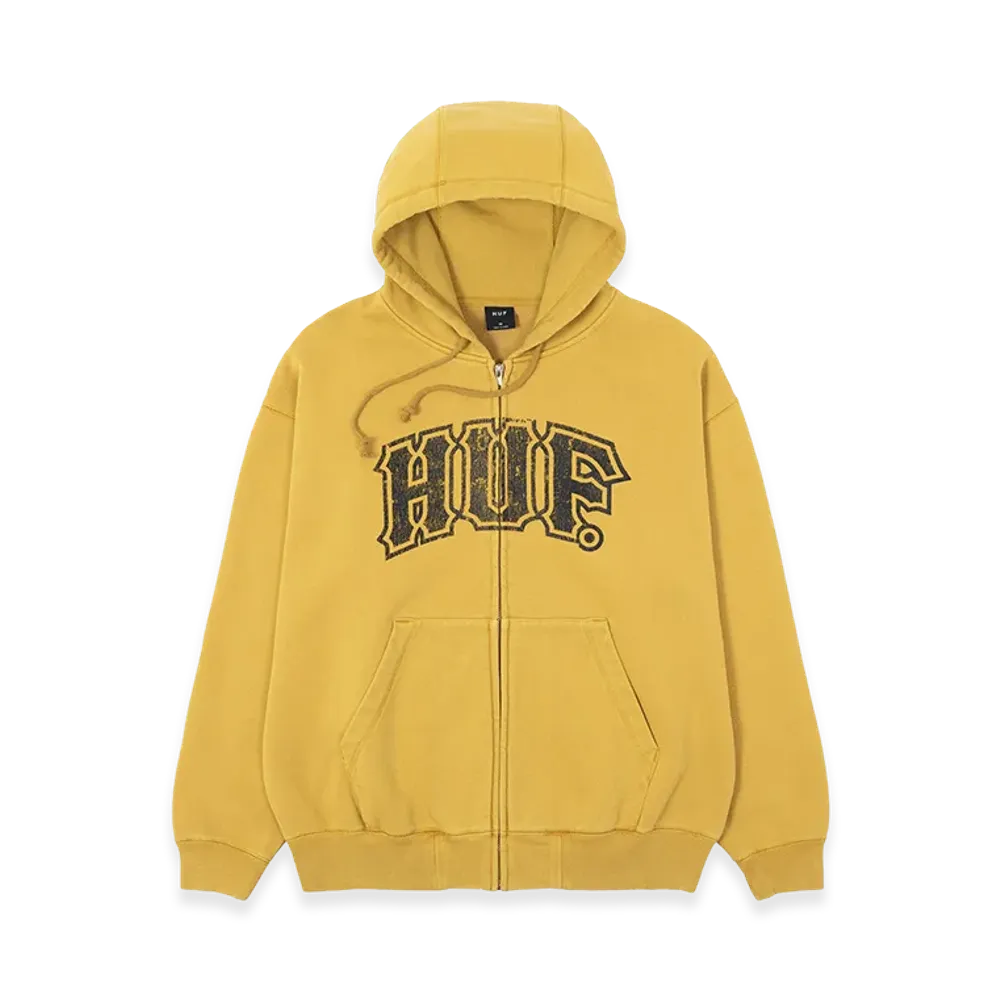 HUF Classic Arch Full Zip Hoodie "Yellow"