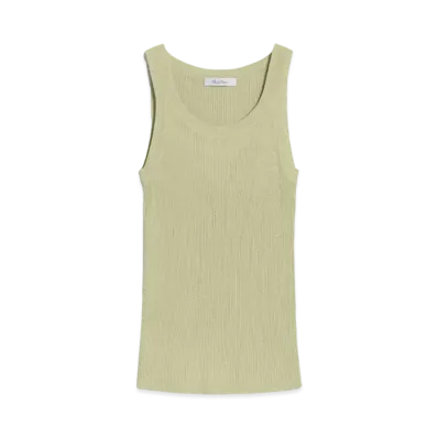 Max Mara Zemira Viscose Crepe Knit "Khaki"