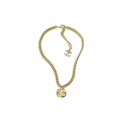 CHANEL Pendant Necklace Metal, Glass Pearls & Strass "Gold/Pearly White/Crystal"