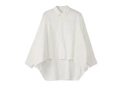 Yohji Yamamoto Y's C/ THIN TWILL FRONT DOUBLE BIG BLOUSE "White"