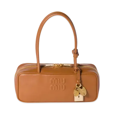 MIUMIU Beau Leather Bag Small "Cognac"