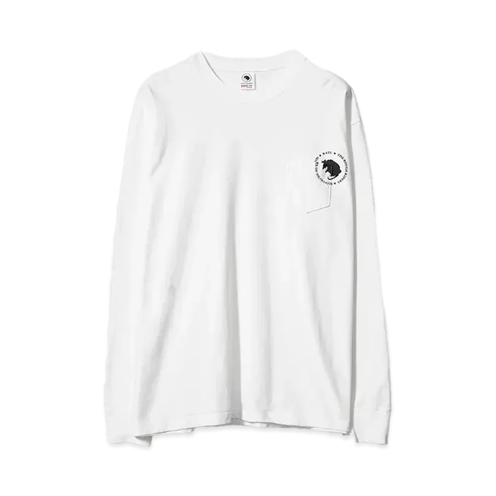 RATS CIRCLE POCKET L/S TEE "WHITE"