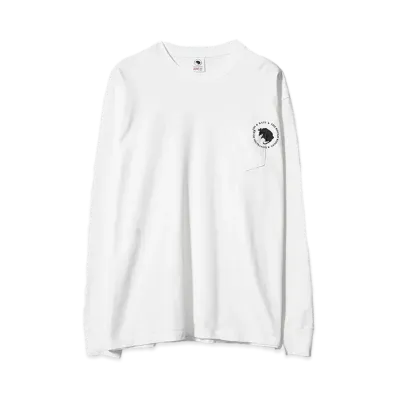 RATS CIRCLE POCKET L/S TEE "WHITE"