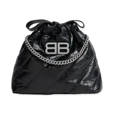 BALENCIAGA Crush XS Tote Bag Kilt "Black"