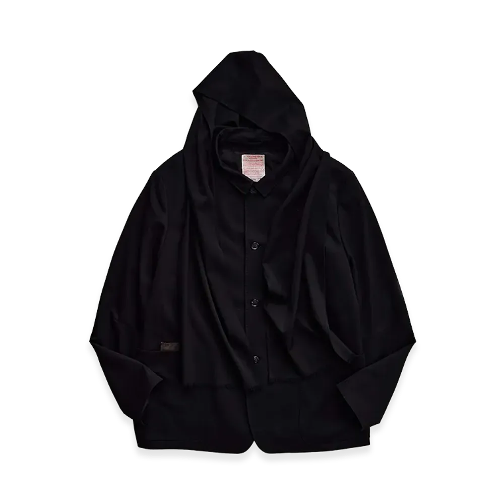 NICENESS Tartt S140's Worsted Gabardine Tartt Jacket "Black"