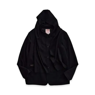 NICENESS Tartt S140's Worsted Gabardine Tartt Jacket "Black"