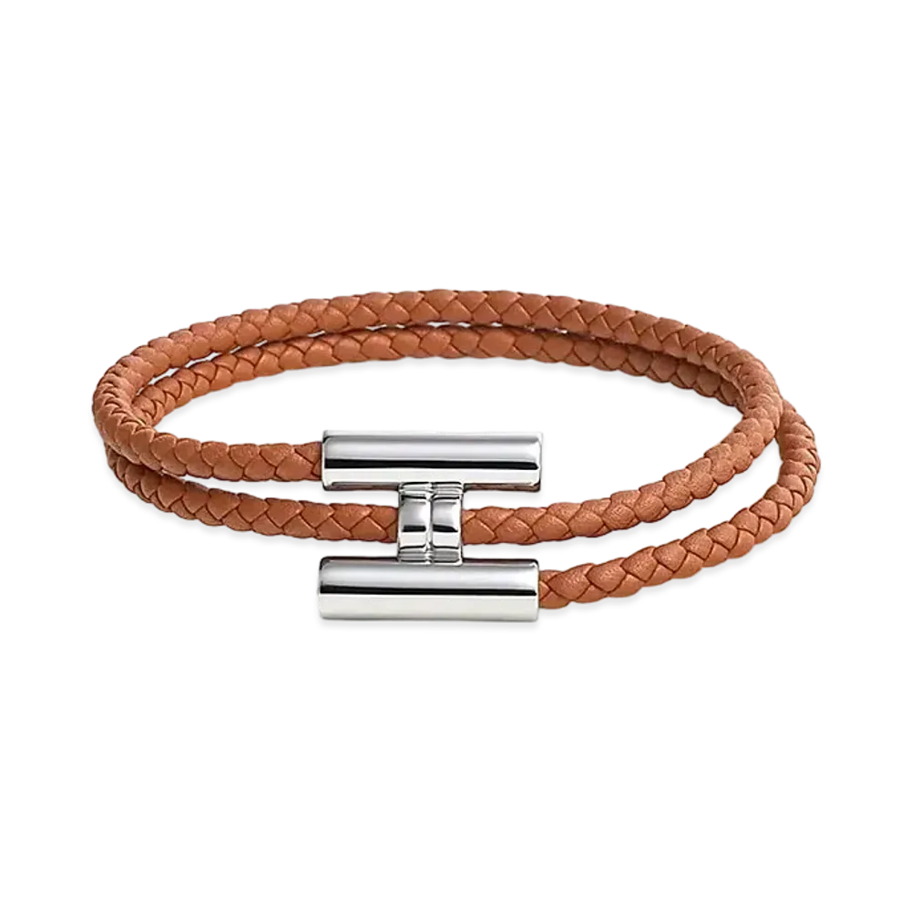Hermes Tournis Tresse Bracelet "Gold/Palladium"