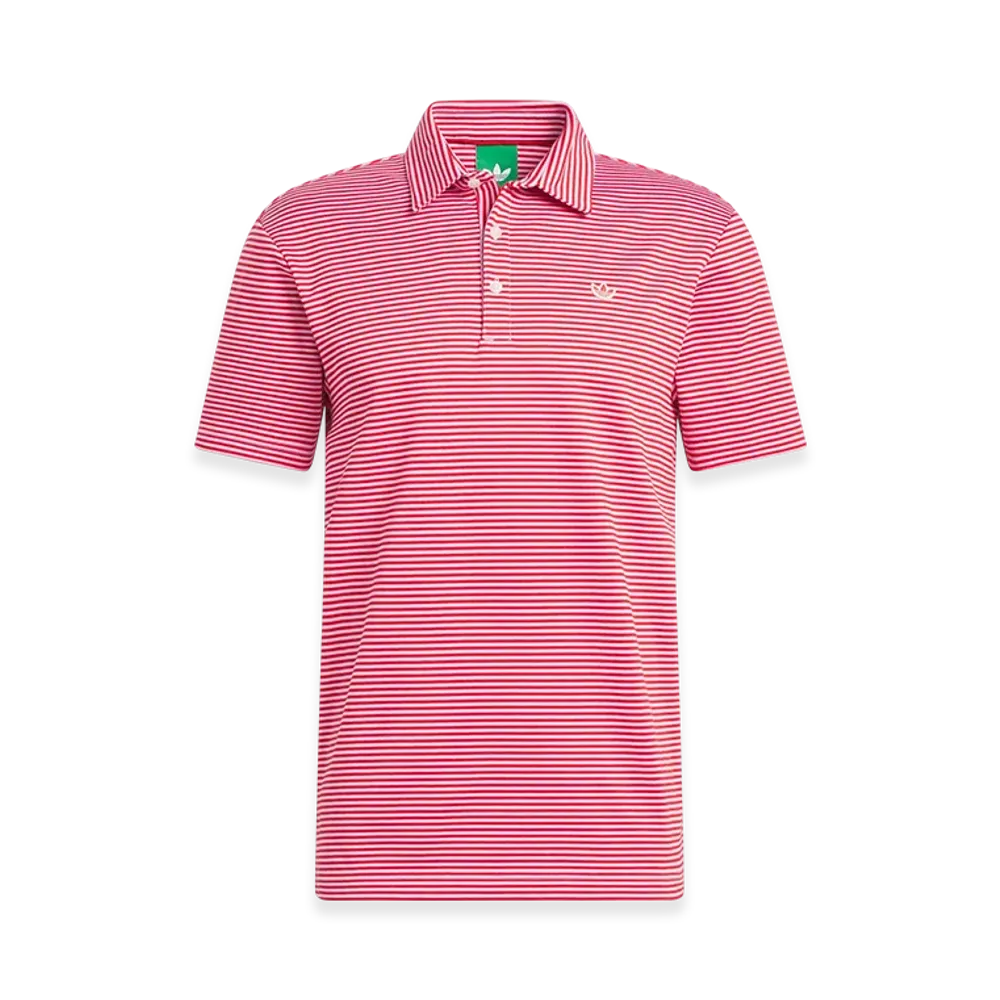 adidas Originals Golf Originals Striped Pique Polo "Bliss Lilac/Better Scarlet"