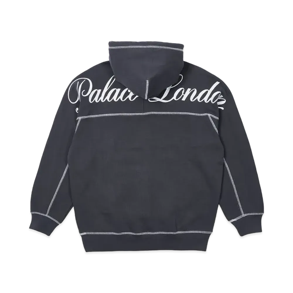 PALACE CHAIN STITCH HOOD "Slate Blue"
