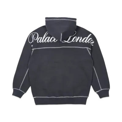 PALACE CHAIN STITCH HOOD "Slate Blue"