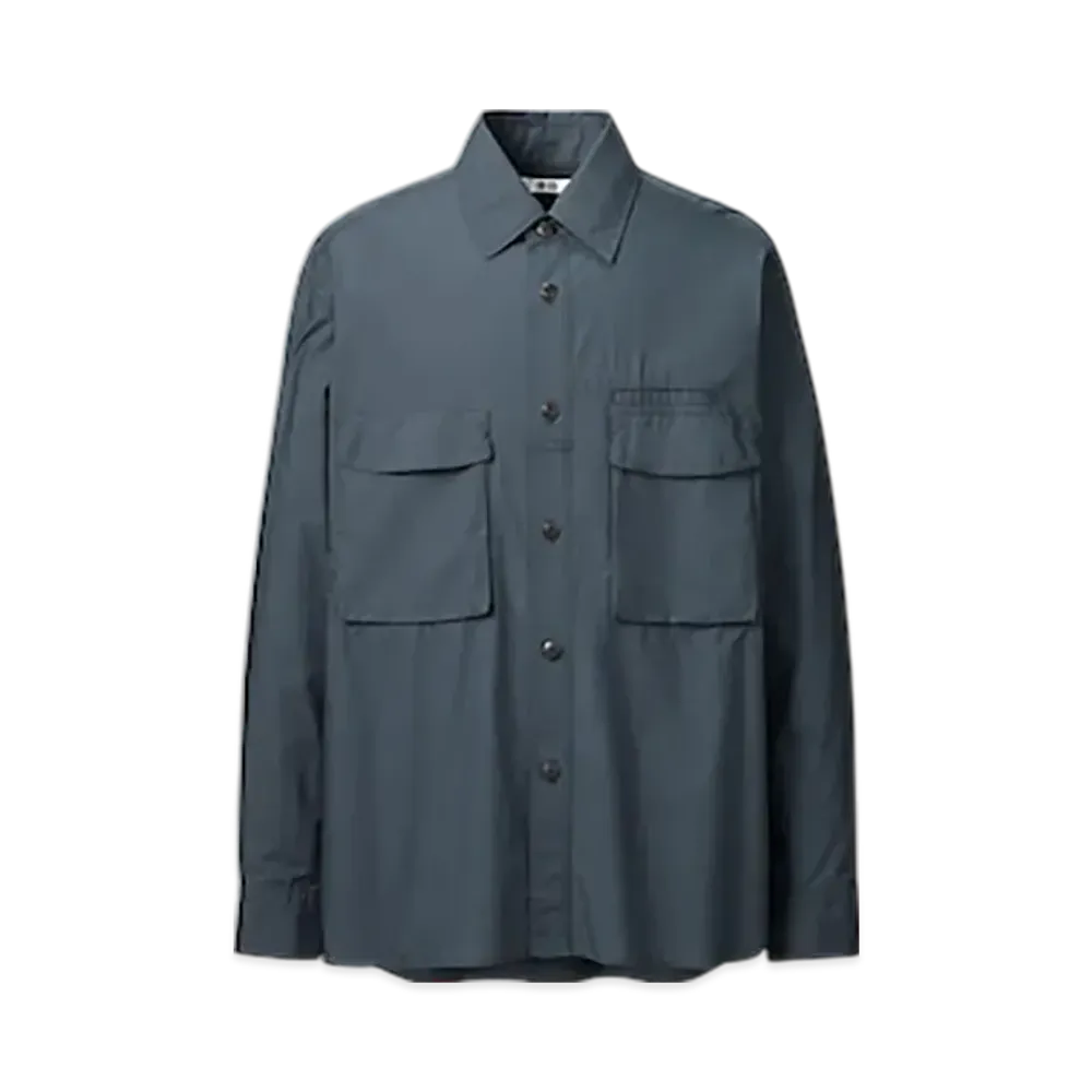Uniqlo U 24SS Utility Oversized Shirt "Blue"