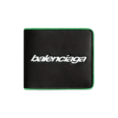 BALENCIAGA Biker Square Fold Wallet "Black"