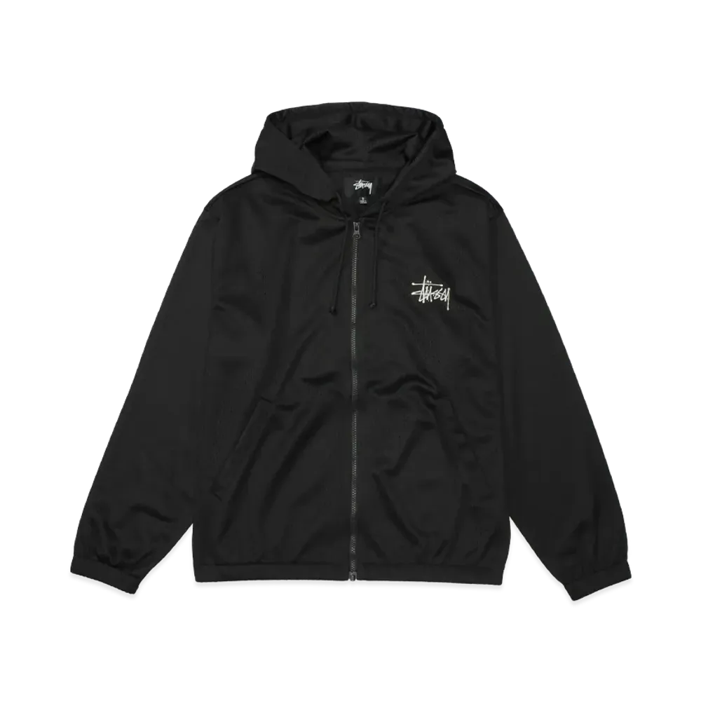 Stussy Athletic Mesh Zip Hoodie "Black"