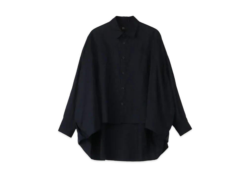 Yohji Yamamoto Y's C/ THIN TWILL FRONT DOUBLE BIG BLOUSE "Navy"