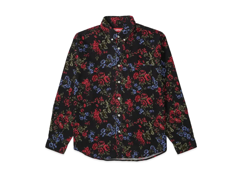 Supreme Floral Flannel Shirt "Black"