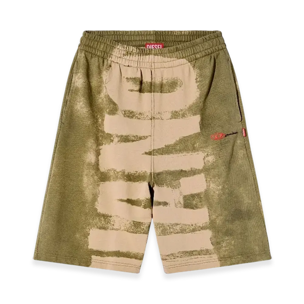 Diesel P-Marshy-Bleeding-Dd Sweat Shorts With Damiano Print "Green"