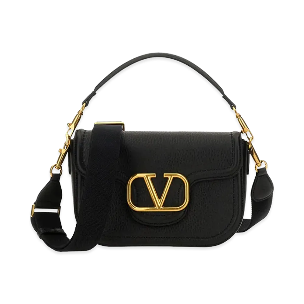 Valentino Women's Leather Alltime Shoulder Bag "Black"
