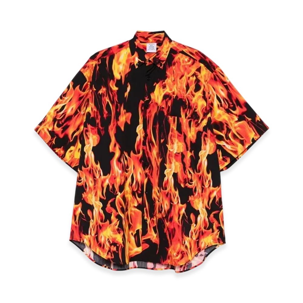 VETEMENTS Flame Print Shirt "Fire"