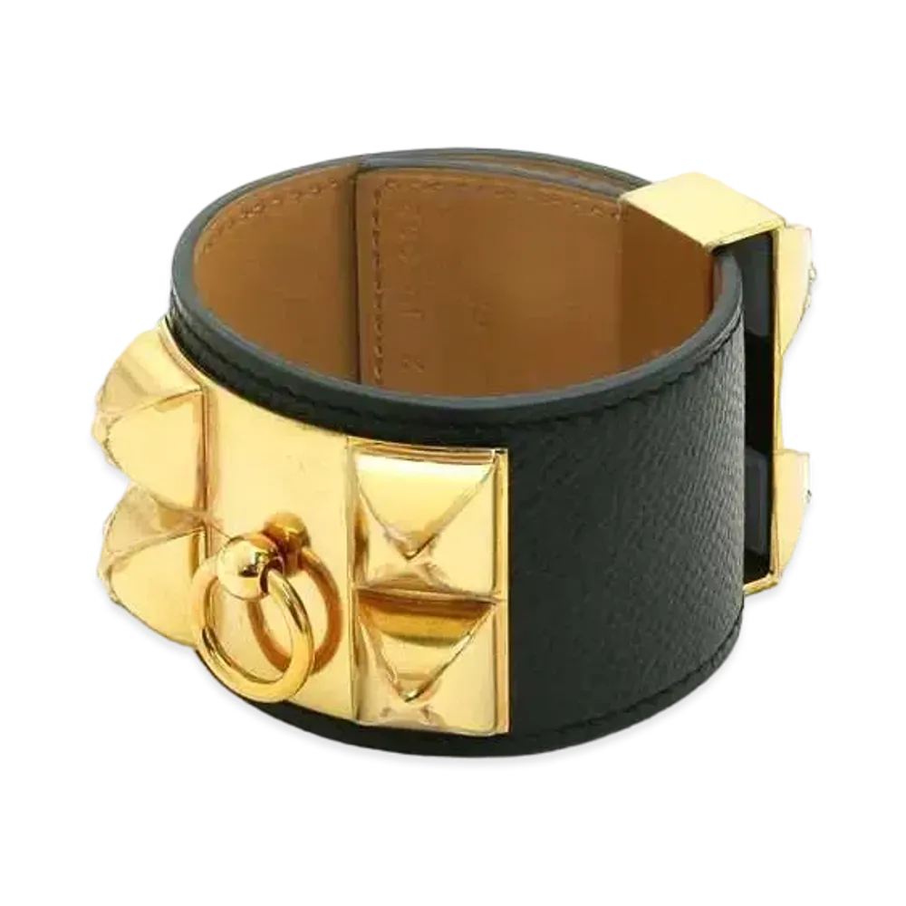 Hermes Collier de Chien Bracelet "Black"