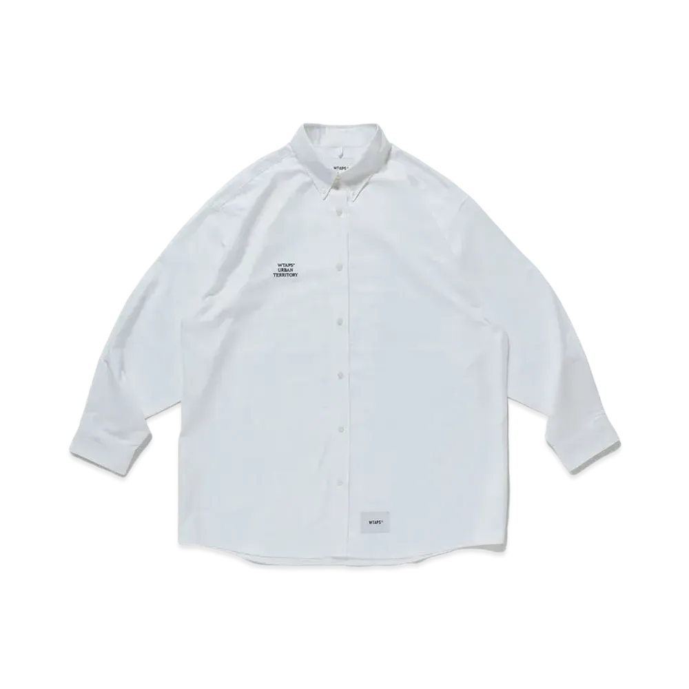 WTAPS BD 01 / LS / Cotton. Oxford. Wut "White"