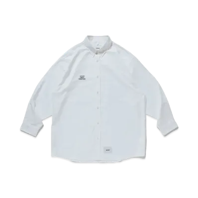 WTAPS BD 01 / LS / Cotton. Oxford. Wut "White"