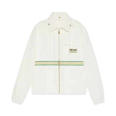 GUCCI Cotton Jacket With Vintage Label "White"