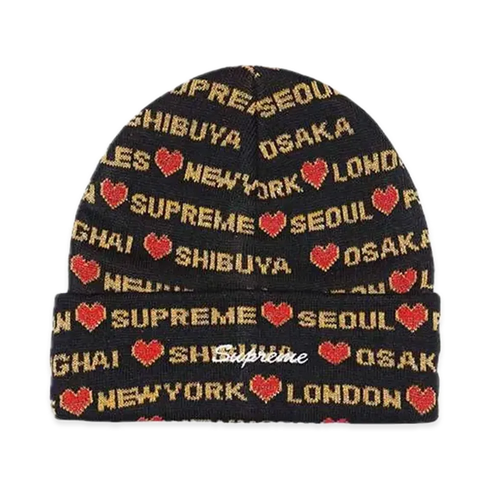 Supreme Hearts Beanie "Black"
