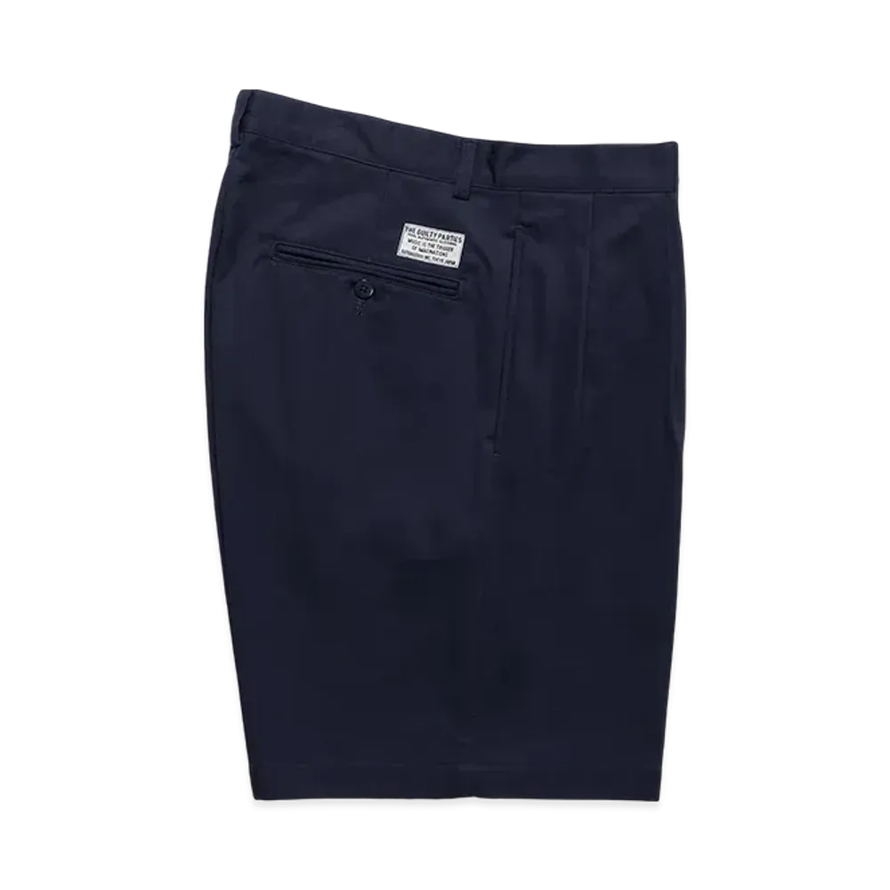 WACKO MARIA Double Pleated Chino Short Trousers "Navy"