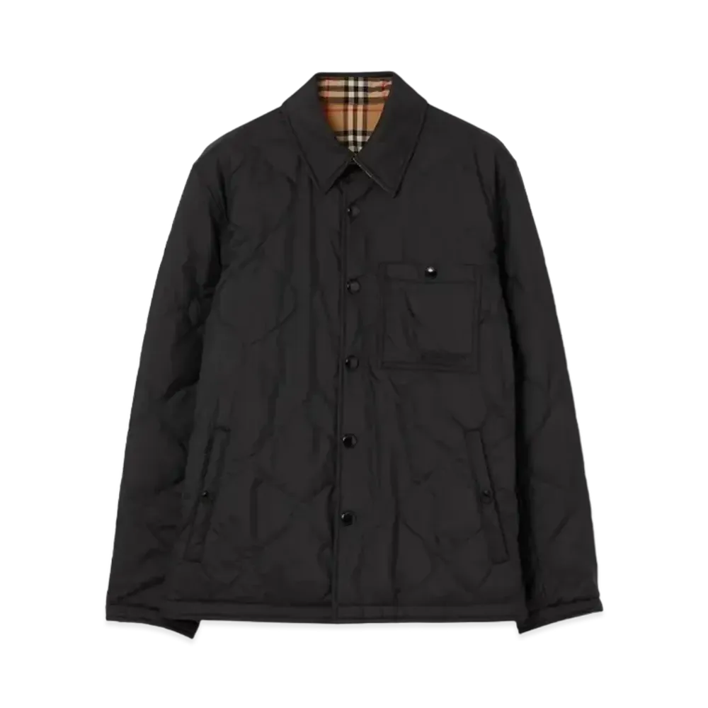 Burberry Men's Reversible Thermoregulated Overshirt "Black"