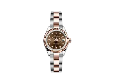 ROLEX Date-Just 28 Chocolate Brown Dial 10P Diamonds 279171G
