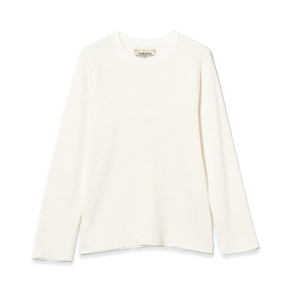 BEAMS FUTURE ARCHIVE Thermal Long Sleeve Tee "White"