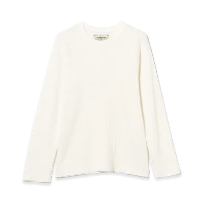 BEAMS FUTURE ARCHIVE Thermal Long Sleeve Tee "White"