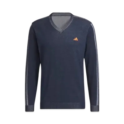 adidas Made To Be Remade Long Sleeve V-Neck Sweater "Collegiate Navy/White"