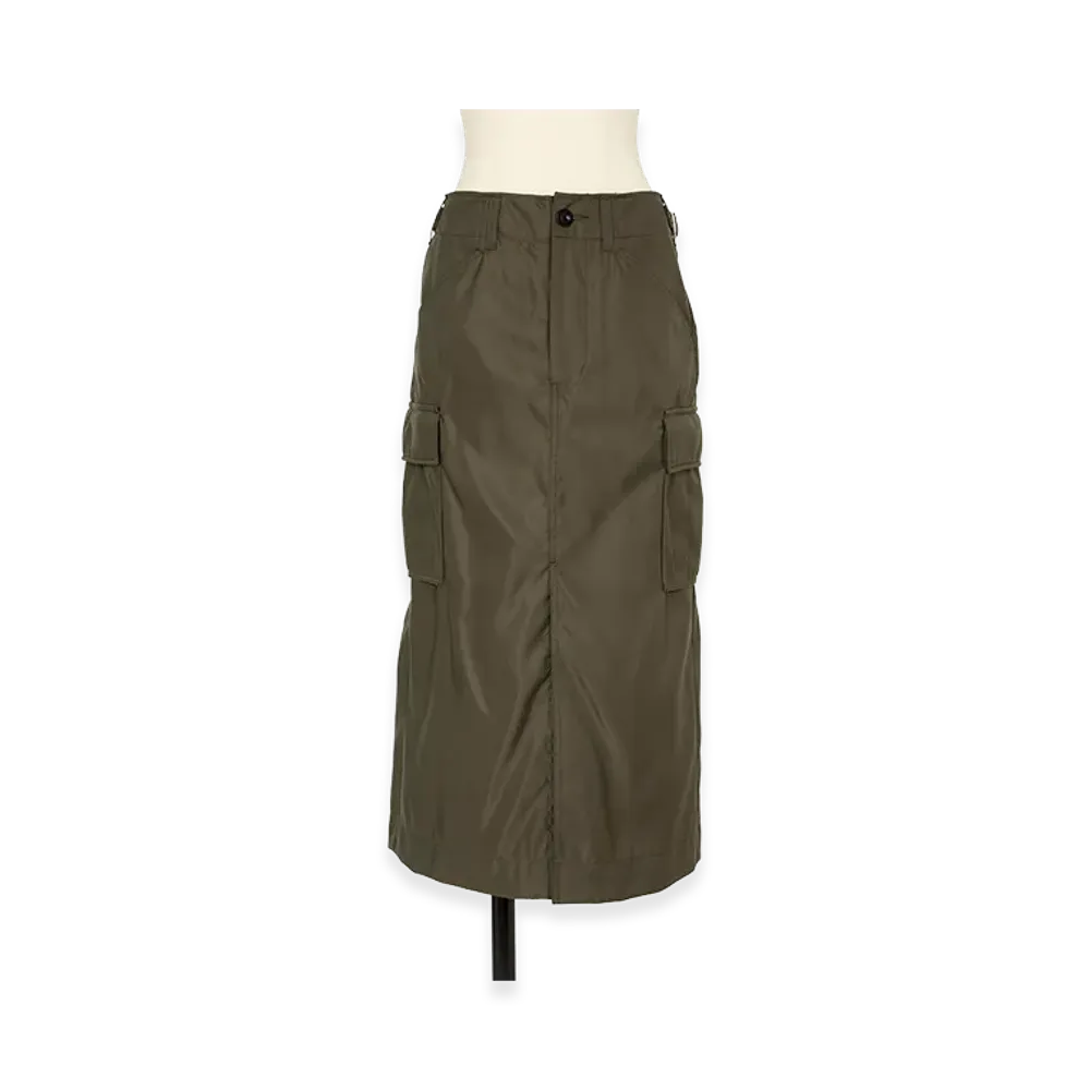 sacai Nylon Twill Skirt "Dark Khaki"