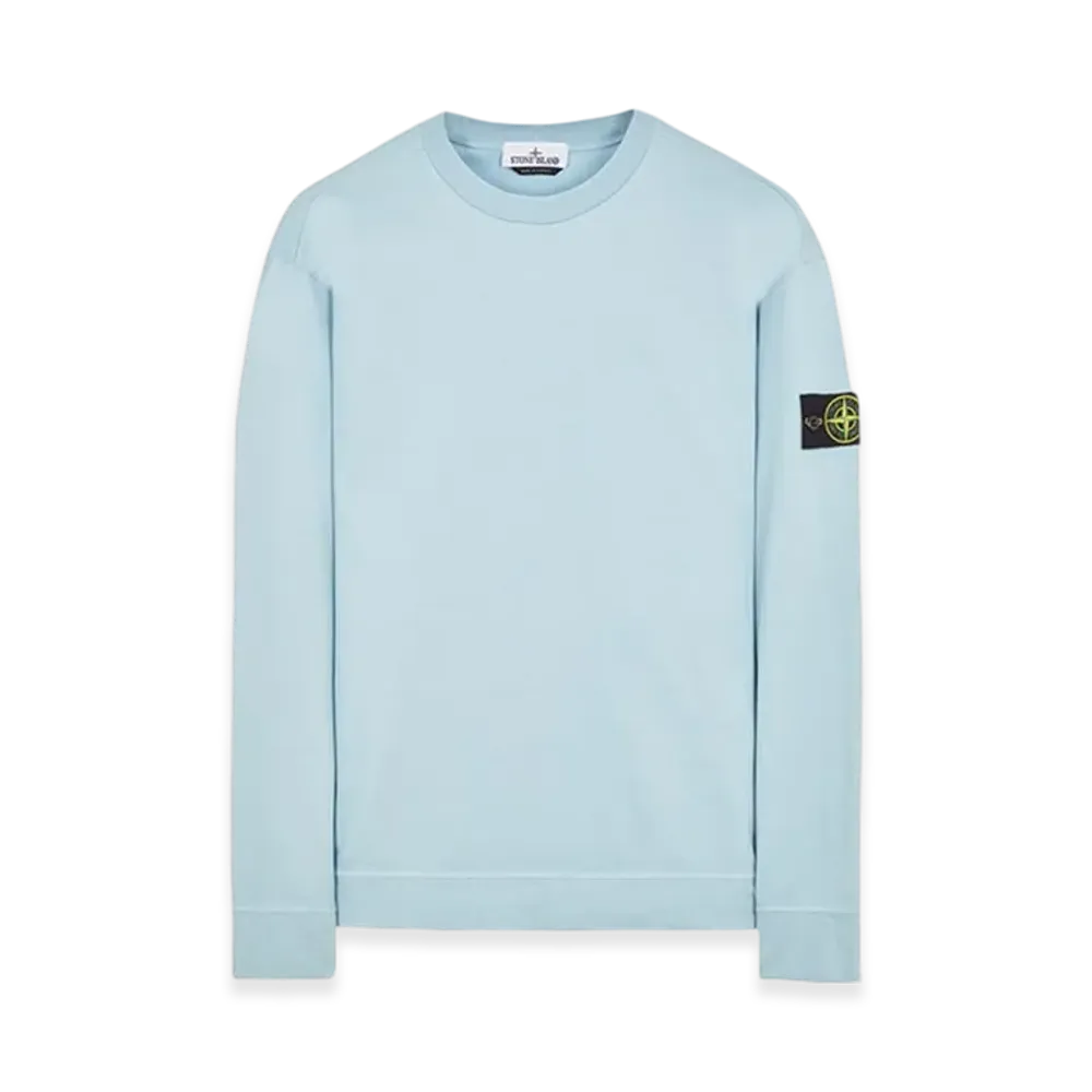 Stone Island 63750 Heavy Cotton Fleece Crewneck Sweatshirt - 23FW "Sky Blue"