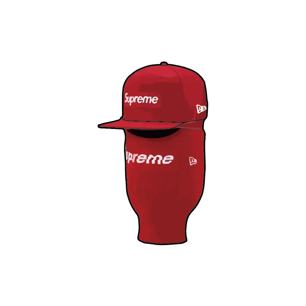 Supreme Box Logo New Era + Balaclava "Red"