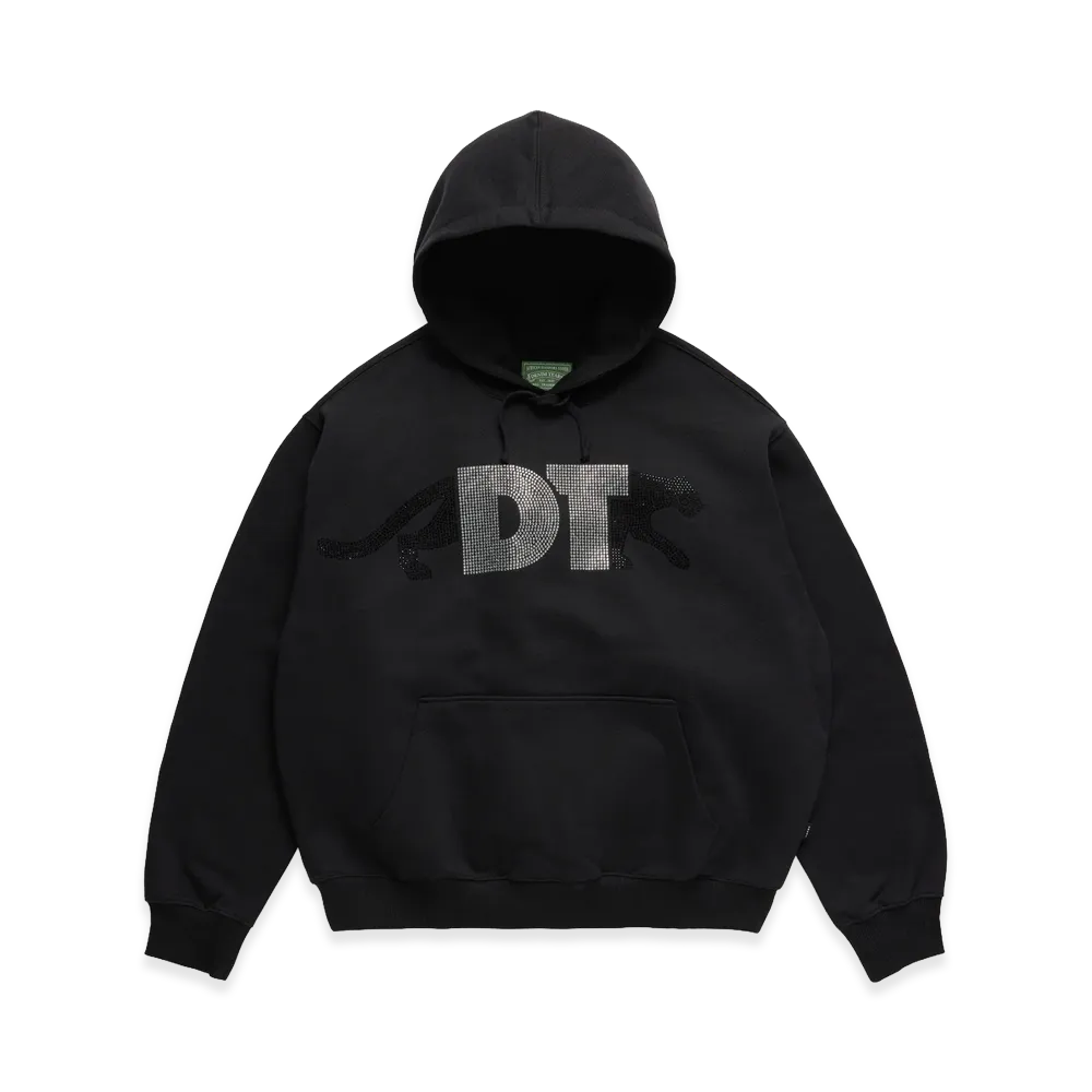 DENIM TEARS Rhinestone DT Panther Pullover Hoodie "Black"