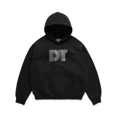 DENIM TEARS Rhinestone DT Panther Pullover Hoodie "Black"