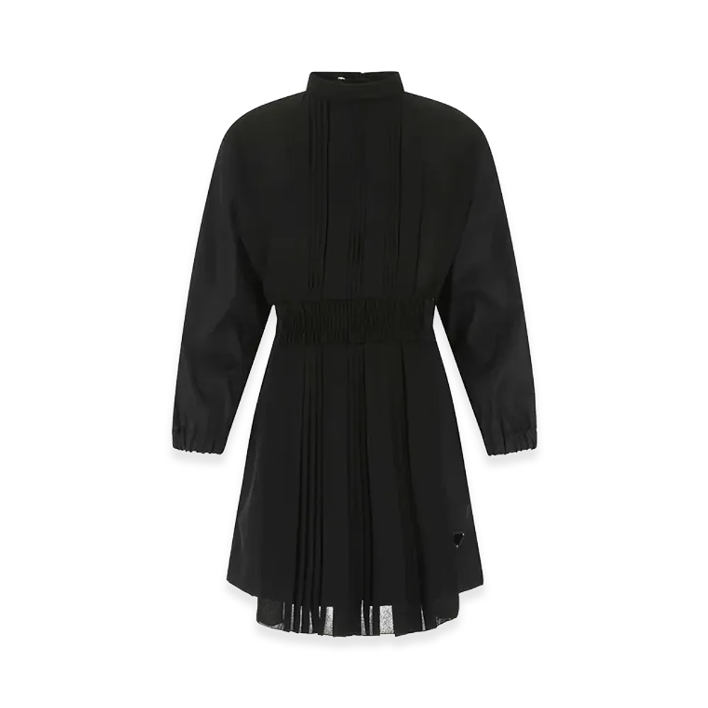 PRADA Women's Re-Nylon And Crepe Jumpsuit "Black"
