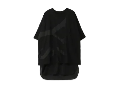 Yohji Yamamoto Y's 018+902 C/S COMBI LOGO BLOUSE "Black"