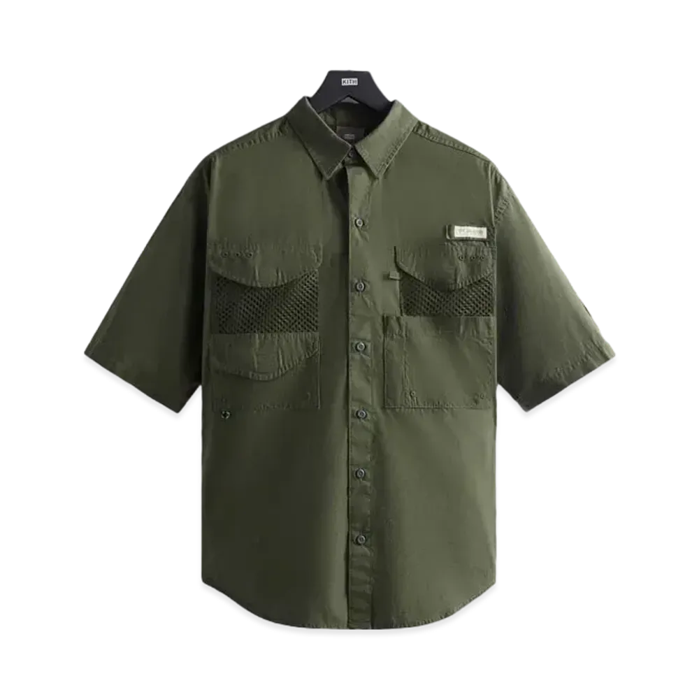 Kith x Columbia PFG Short Sleeve Shirt "Surplus Green"